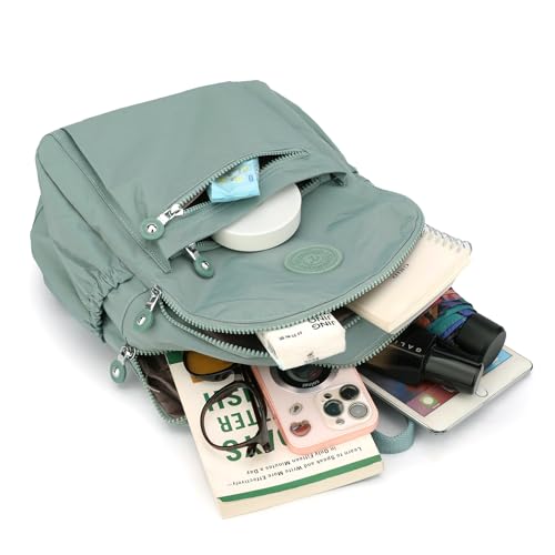 Tanweibago Mini Nylon Women Backpacks11L Small Ladies backpacks Casual Lightweight Women Shopping Travel Daypack Light Green - Image 3
