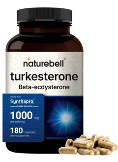 Turkesterone Supplement 500Mg ; 180 Capsules [Plus Beta Ecdysterone 500Mg] Ajuga Turkestanic Extract With Hydroxypropylbetacyclodexrin Highly Bioavailable Plant Based