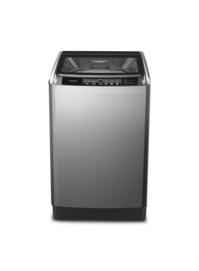 Daewoo 10KG Top Load Washing Machine, Universal Motor
600 RPM, 8 Programs, English & Arabic Display Panel, Fully Automatic, Intelligent, Air Dry, Tube Clean, Speedy, Gentle, Dark Silver-DW-T1022DG-1 Year Warranty-Korean brand 10 kg DW-T1022DG Dark Silver