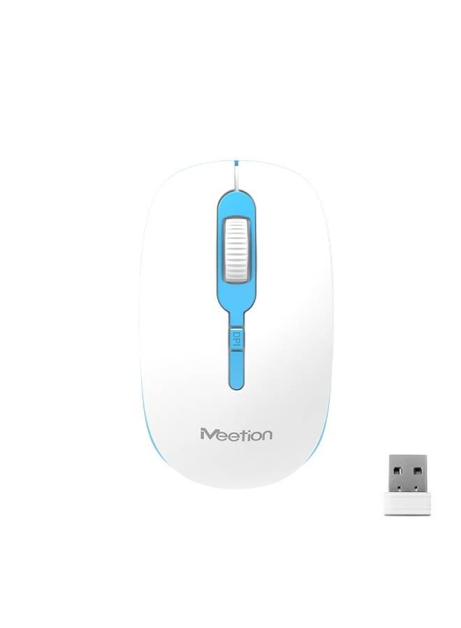 Meetion 2.4G USB Blue Wireless Optical Mouse - R547 - Image 1