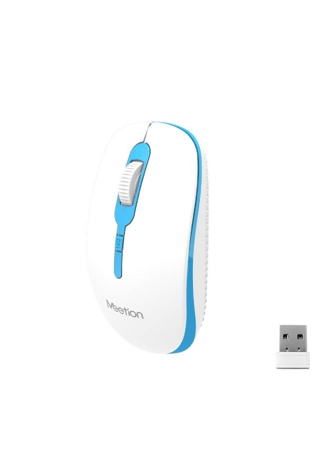 Meetion 2.4G USB Blue Wireless Optical Mouse - R547 - Image 2