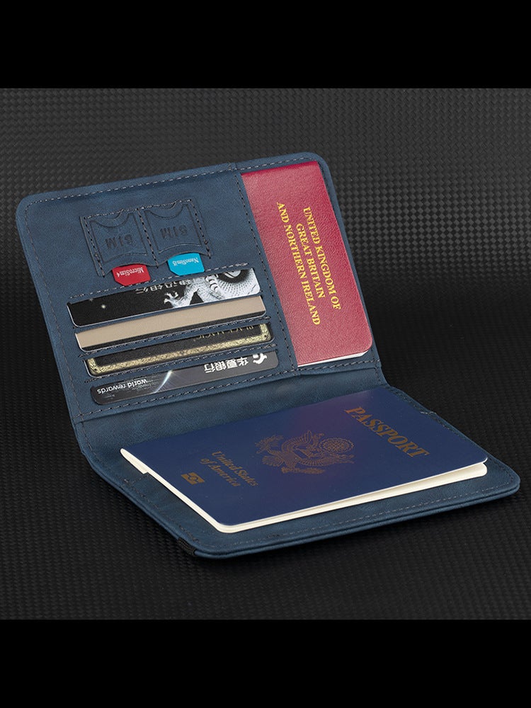 Anti-Theft Brush Study Abroad Travel Passbook Bag Multi-Functional Storage Id Bag Passbook Holder Card Bag High-End Men'S - Image 2