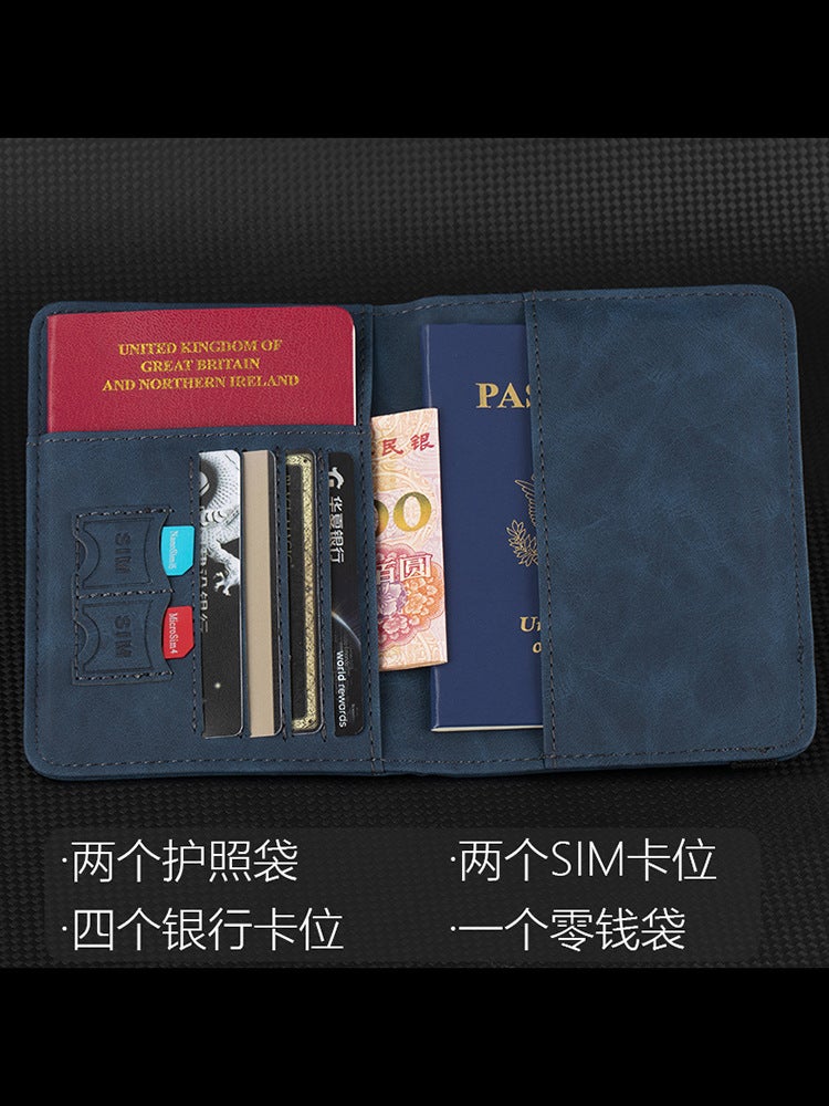 Anti-Theft Brush Study Abroad Travel Passbook Bag Multi-Functional Storage Id Bag Passbook Holder Card Bag High-End Men'S - Image 5