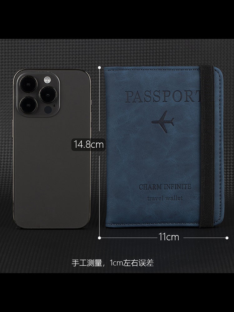 Anti-Theft Brush Study Abroad Travel Passbook Bag Multi-Functional Storage Id Bag Passbook Holder Card Bag High-End Men'S - Image 4