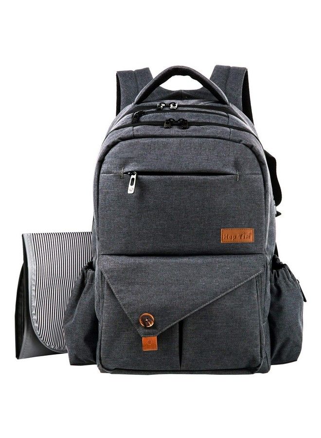 Hap Tim Multi Function Large Baby Diaper Bag Backpack W Stroller Straps Insulated Bottle Pockets Changing Padstylish & Durable(Dark Gray 5284) - Image 1