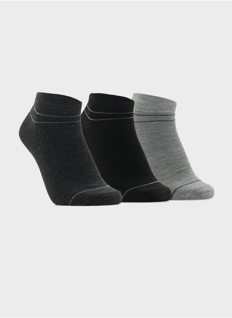 Seventy Five Basics 3 Pack Of Socks  - Image 1