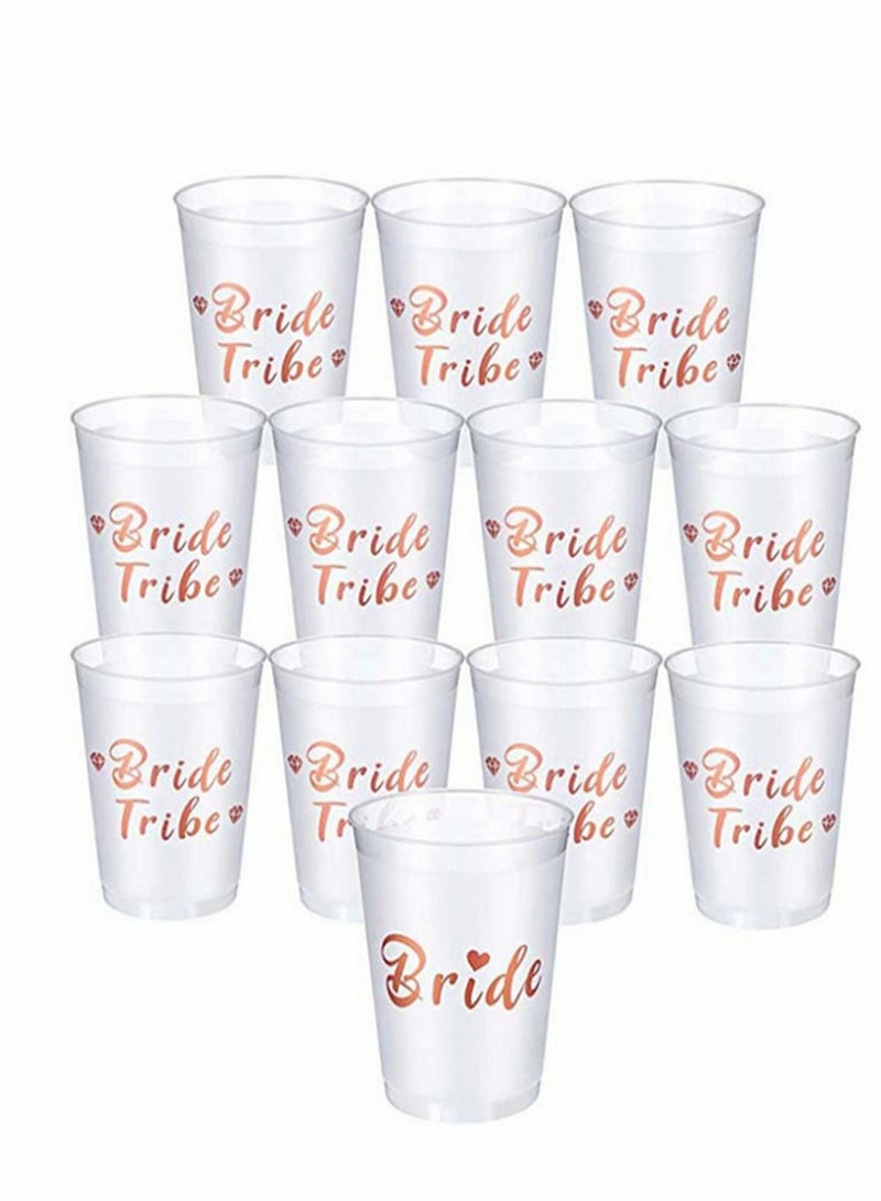 KASTWAVE Fetti Bachelorette Party Decorations Bride Tribe Cups Bride Cup 11 Bridesmaid Cups Bachelorette Party Favors, Bridal Shower Gift Bridal Shower Decorations Party Supplies - Image 1