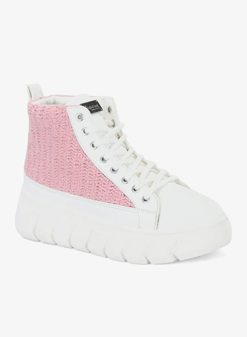 Fresh Feet  Fresh Feet Crochet High Top Lace-Up Sneakers for Women | Best Price UAE