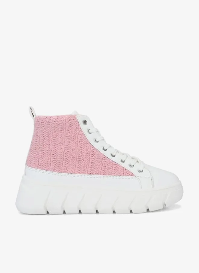 Fresh Feet Fresh Feet Crochet High Top Lace-Up Sneakers