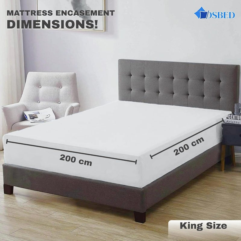 OSBED® 300TC Cotton Waterproof Mattress Protector with Deep Pocket - King Size (200 x 200cm) - Image 2