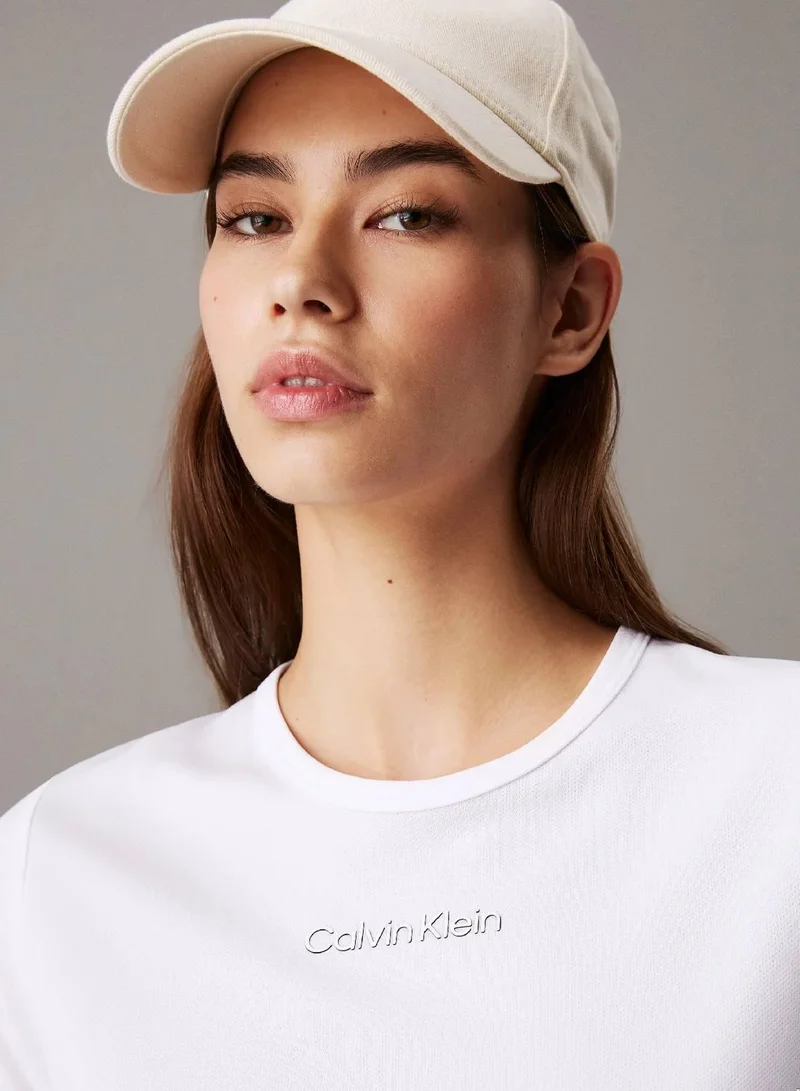 Calvin Klein Brilliant White Gym T-shirt for Women | Best Price UAE