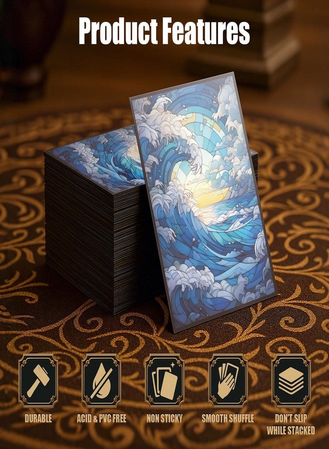 Kiiransr MTG Card Sleeves -Stained Glass Island- Ultra Clear Front & Matte Finish Back, 100 Count Standard Size TCG Sleeves, Matte Art Sleeves for Magic The Gathering - Image 5