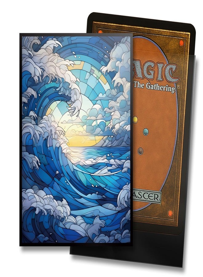 Kiiransr MTG Card Sleeves -Stained Glass Island- Ultra Clear Front & Matte Finish Back, 100 Count Standard Size TCG Sleeves, Matte Art Sleeves for Magic The Gathering - Image 2