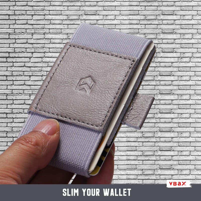 VBAX Elastic Wallet with Pull Tab for Men & Women â€“ Slim Minimalist Front Pocket Leather Card Holder, Compact Stretch Design Fits 8â€“10 Cards & Cash â€“ Premium Everyday Carry Wallet - Image 2