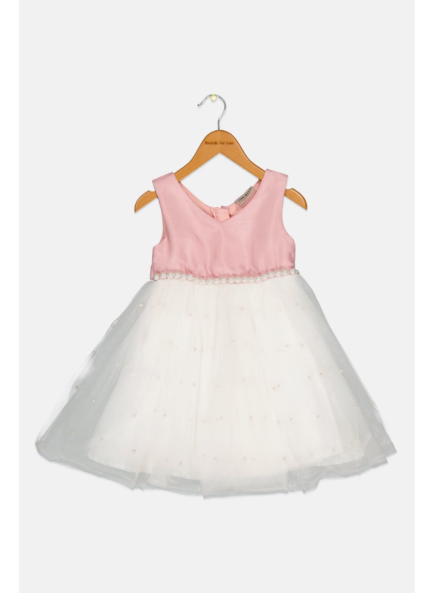 Luna Moon Toddlers Girl Embellished Dress, Multicolor  - Image 1