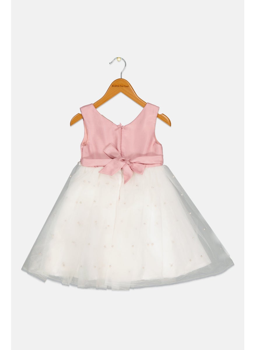 Luna Moon Toddlers Girl Embellished Dress, Multicolor  - Image 2