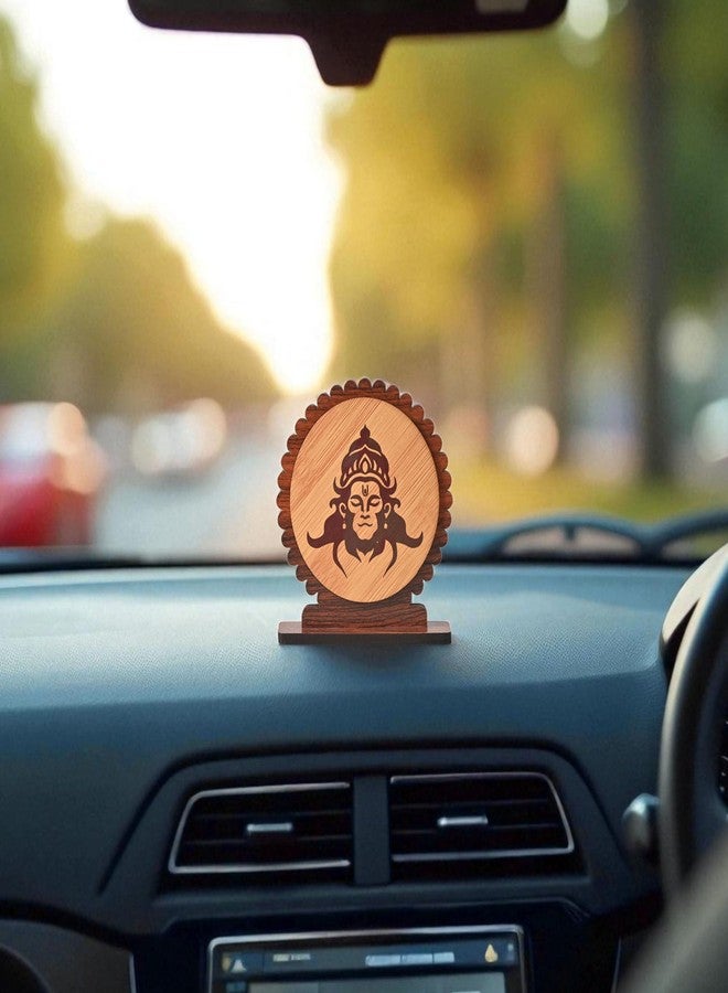Gift Kya De GKD Hanuman Ji Car Dashboard Idol | Compact Engineered Wood Religious Showpiece | Bajrangbali Idol for Car, Desk & Gifting - Image 1