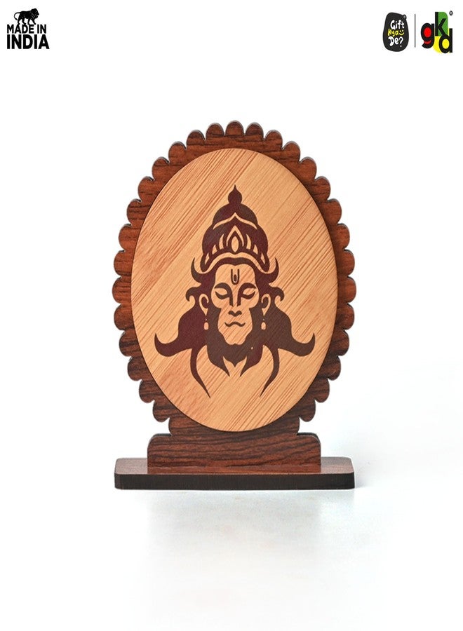Gift Kya De GKD Hanuman Ji Car Dashboard Idol | Compact Engineered Wood Religious Showpiece | Bajrangbali Idol for Car, Desk & Gifting - Image 2