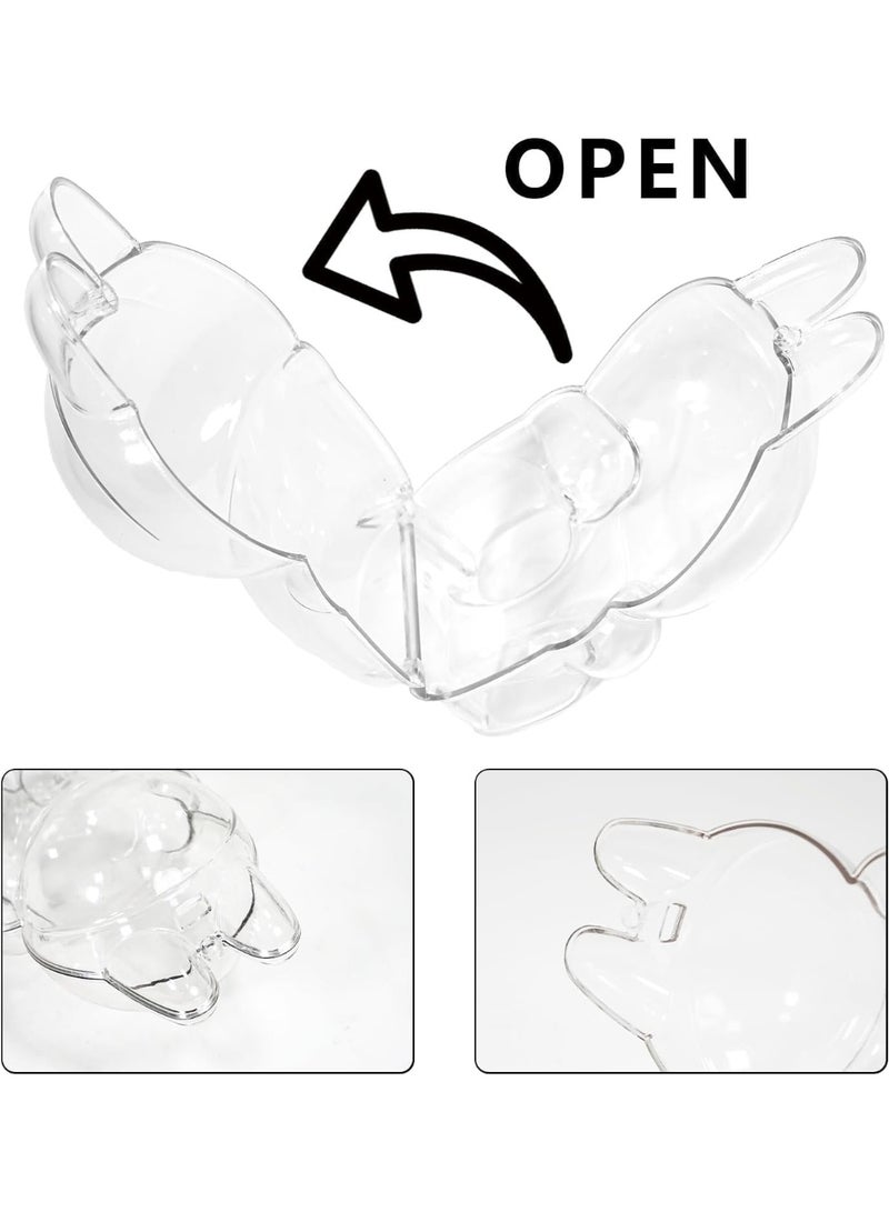 Protective Case for LABUBU The Monsters Exciting Macaron, Display Stand Acrylic Case Cover Accessories with Silicone Strap White - Standing Case, Clear - Image 2