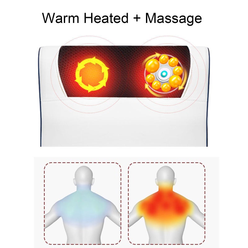 Neck Massager Shiatsu Shoulder Back Massager with Heat 4D Electric Massage Pillow with 16 Heads 3 Modes for Back Cervical Shoulder Foot Body Muscle Pain Relief Birthday Gifts for Women/Men - Image 3