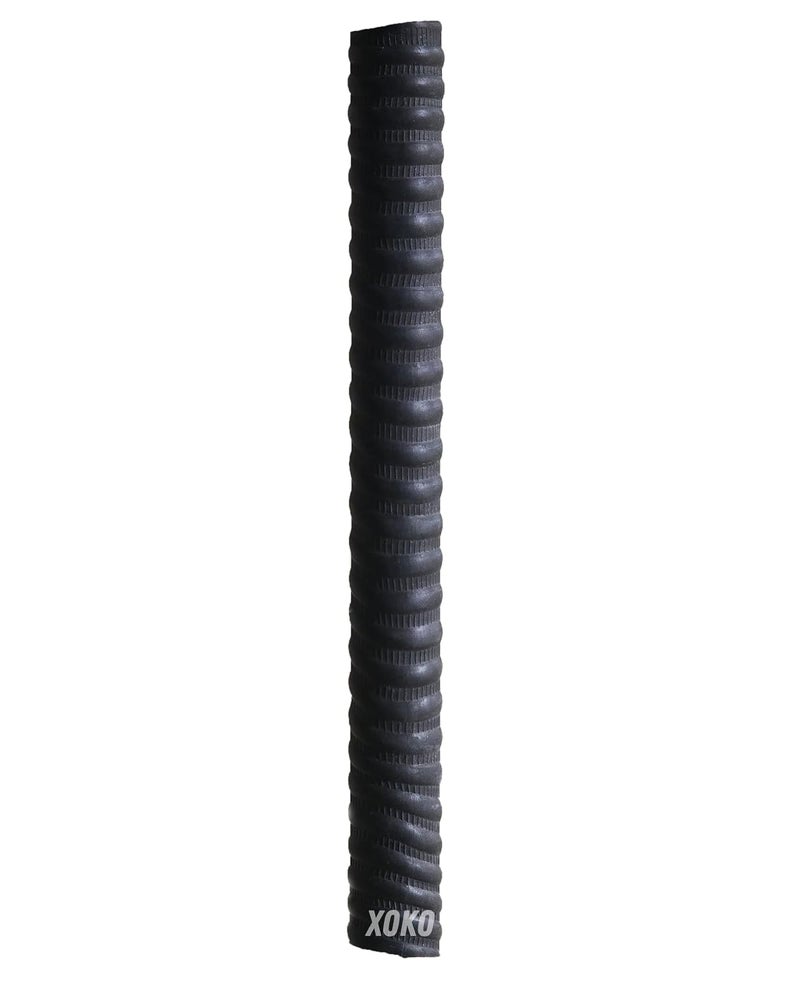 xoko Cricket Bat Coil Grip, Anti-Slip Rubber Handle, Ultra Tacky Performance Grip for Enhanced Control, Pack of 1 (BLACK) - Image 1