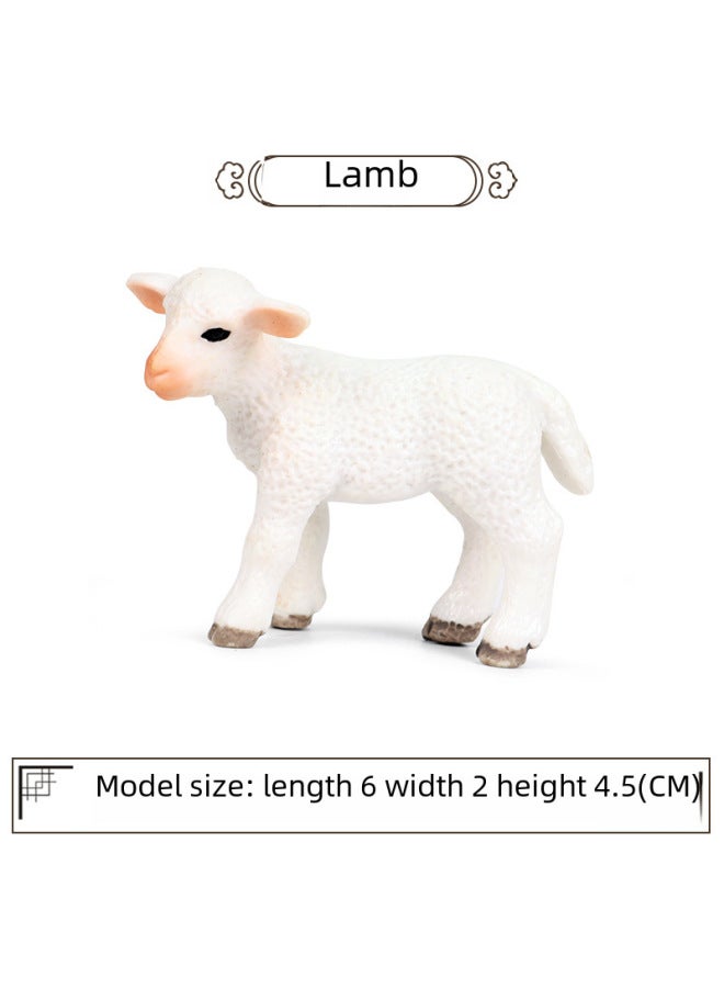 Children's Science And Education Simulation Sheep A Sheep Wild Animal Model Toy Sheep Goat Static Solid Decorative Ornaments-Color:【JS】 Mini Animal 12 Set - Image 5