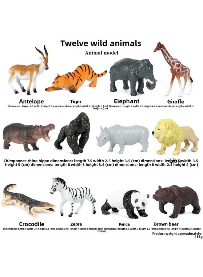 Children's Science And Education Simulation Sheep A Sheep Wild Animal Model Toy Sheep Goat Static Solid Decorative Ornaments-Color:【JS】 Mini Animal 12 Set - Image 1