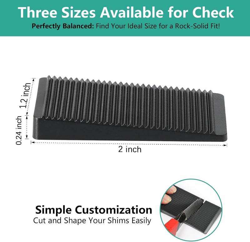 PROPA Furniture Leveler 12pcs Kit Size Variety | Multi-Purpose Rubber Shim for Leveling Feet Stable | Anti-Wobble Pad for Uneven Table, Dresser Leg, Toliet and More Furniture | Prevent from Wobbling - Image 5
