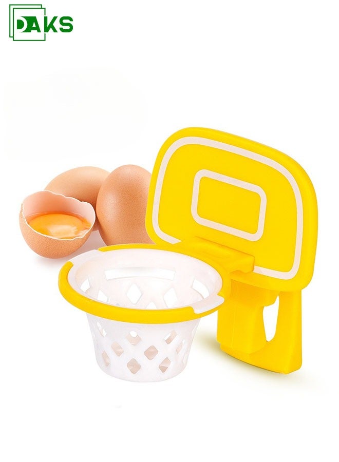 DAKS Basketball Hoop Egg White Separator - Fun Silicone Egg Yolk Separator for Kitchen, Food-Grade, Easy to Clean, Durable Cooking Gadget for Baking and Cooking Enthusiasts  - Image 1