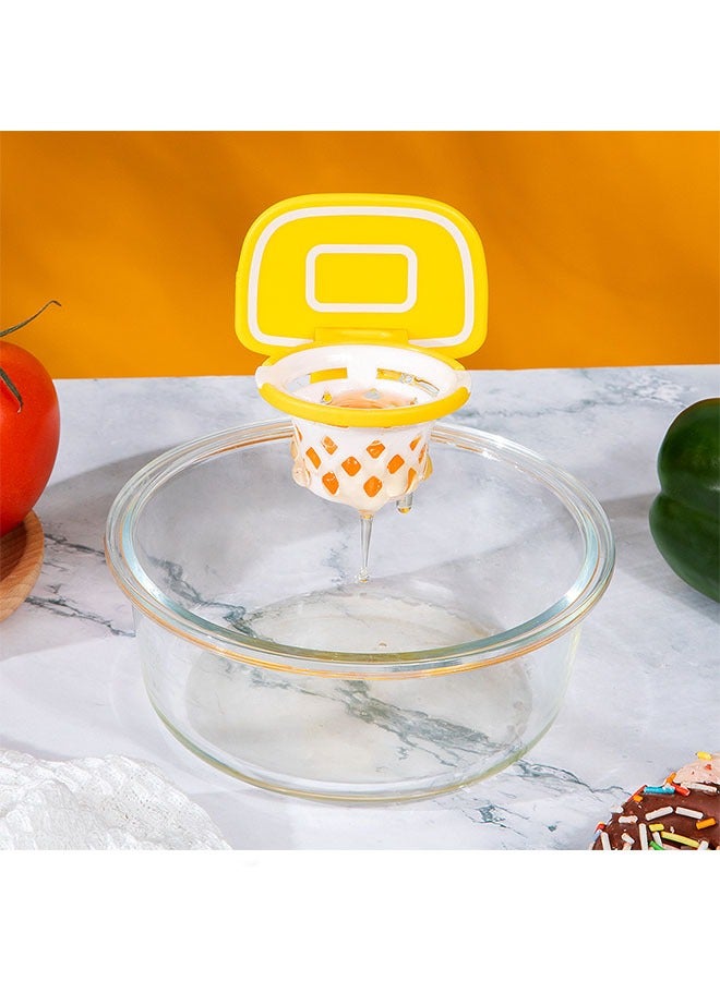 DAKS Basketball Hoop Egg White Separator - Fun Silicone Egg Yolk Separator for Kitchen, Food-Grade, Easy to Clean, Durable Cooking Gadget for Baking and Cooking Enthusiasts  - Image 3