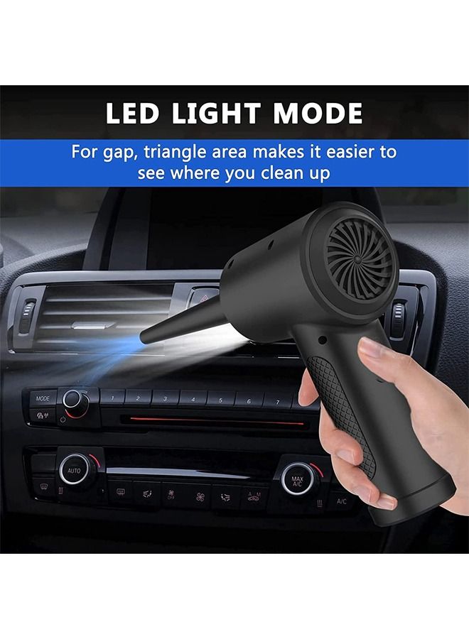 Arabest Cordless Electric Air Duster , 51000 RPM Portable Air Blower, 6000mAh Compressed Air Duster with 5 nozzle attachments, Alternative to Air Can Gas Cleaning for Keyboard Laptop Cleaner - Image 3