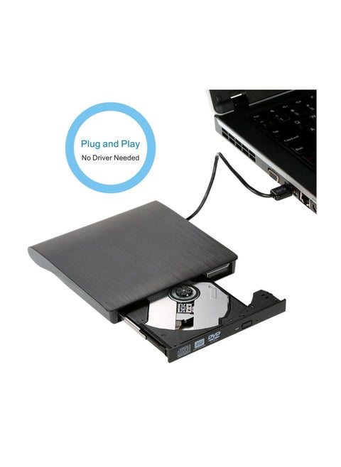 External DVD/CD Drive, USB 3.0 Slim Portable CD DVD +/-RW Drive, External DVD/CD ROM Writer for Laptop or Desktop Compatible with Windows XP/7/8/10, Mac OS, Linux