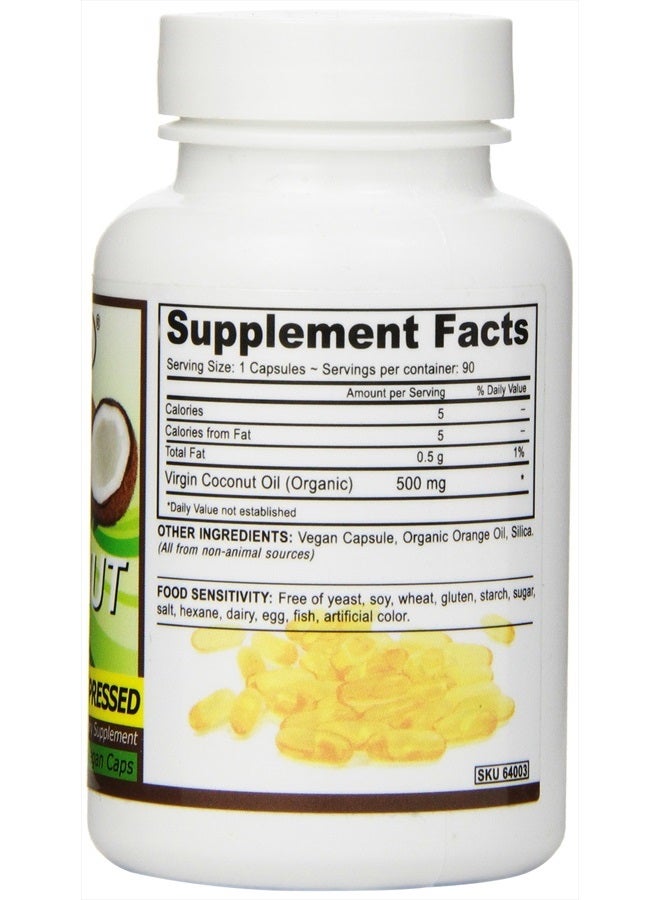 Deva Nutrition Vegan Virgin Coconut Oil Capsules, 90 Count - Image 2