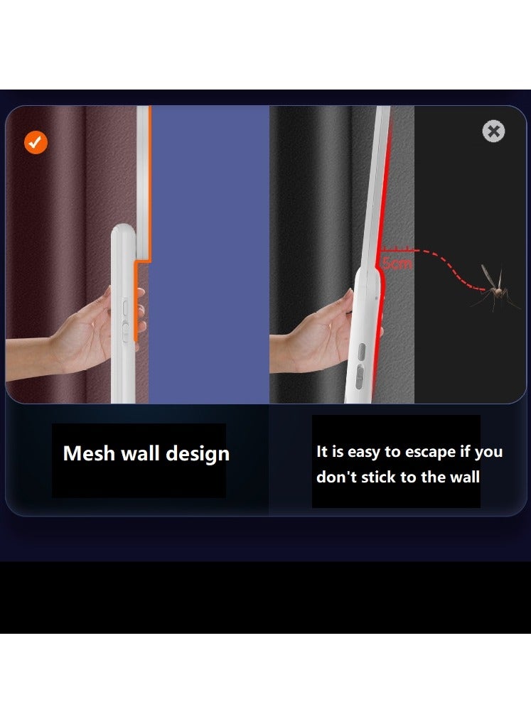 مضرب البعوض الكهربائي المنزلي الجديد متعدد الوظائف قابل للطي ثلاثة في واحد لالتقاط البعوض تلقائيًا مضرب البعوض الكهربائي للشحن عبر USB وعمر بطارية طويل وآمن وموثوق به للاستخدام - Image 5