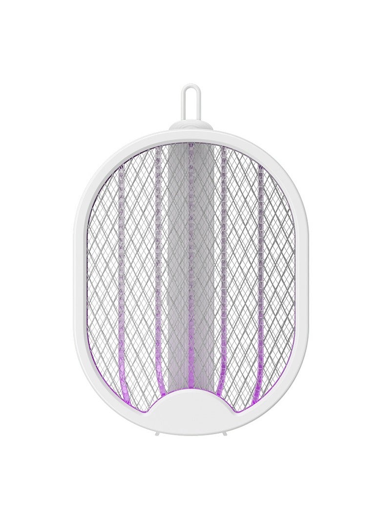 مضرب البعوض الكهربائي المنزلي الجديد متعدد الوظائف قابل للطي ثلاثة في واحد لالتقاط البعوض تلقائيًا مضرب البعوض الكهربائي للشحن عبر USB وعمر بطارية طويل وآمن وموثوق به للاستخدام - Image 4