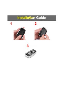 OUYoo OUYoo Suitable for BMW key fob,Advanced soft TPU key box is compatible with X1 X3 X4 X5 X6 1 2 4 5 6 7 M3 M5 M6 GT3 GT5 G30 F10 F15 F16 F20 series smart key,With a key chain.  - Image 5