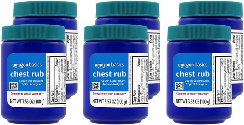 Ççs Chest Rub Cough Suppressant and Topical Analgesic Ointment 353 Ounce Pack of 6 - Image 1