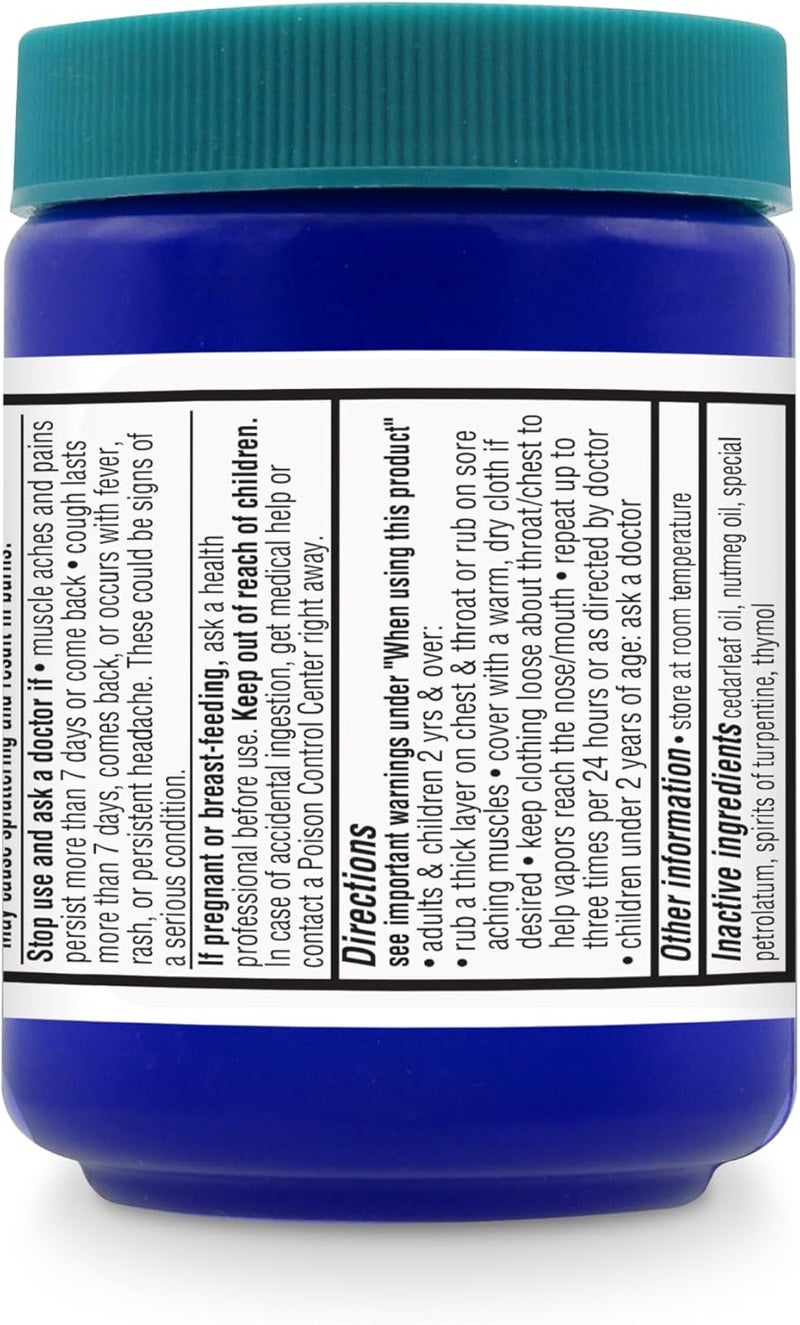 Ççs Chest Rub Cough Suppressant and Topical Analgesic Ointment 353 Ounce Pack of 6 - Image 3