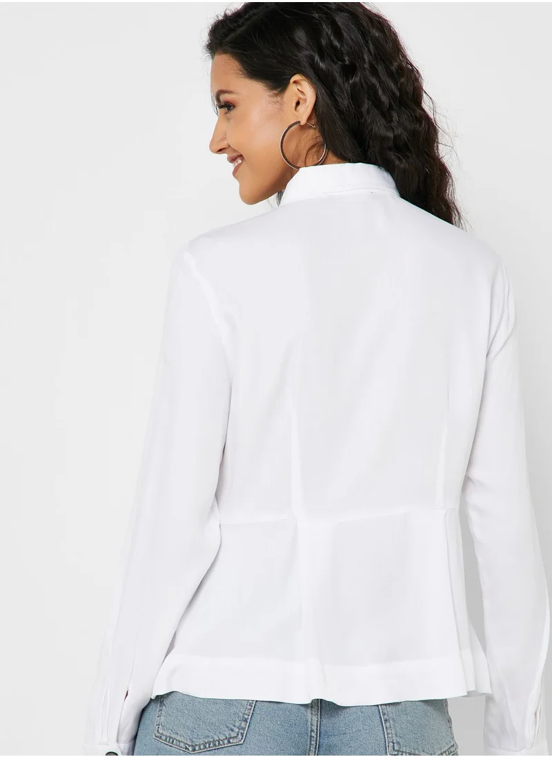 Reserved Long Sleeve Peplum Shirt