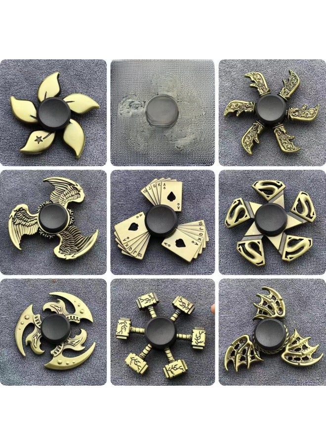 Xu Jutao Manufacturers Bronze Alloy Fingertip Gyro Decompression Gyro Rotating Finger Gyro Stall Night Market-Color:GT-15-Bronze-Lotus  - Image 2