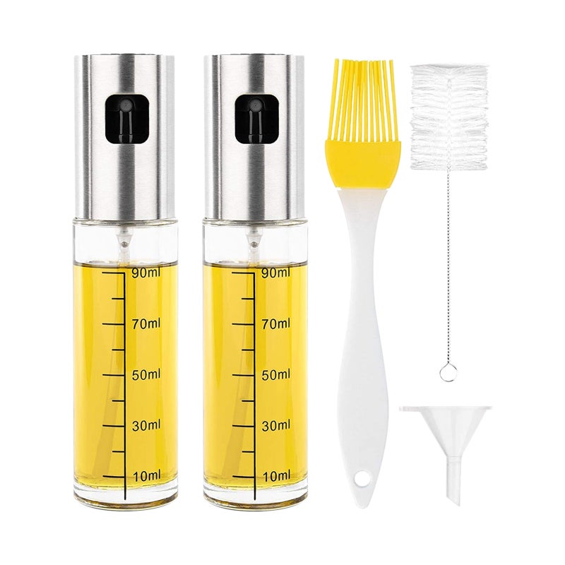 100mL Olive Oil Sprayer Mister Spray Bottle Refillable Oil Dispenser for Cooking BBQ Salad Baking Roasting Grilling Hair Spray Bottle With Funnel Oil Brush - Image 1