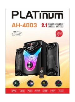 Platinum Subwoofer For Computer with Bluetooth Connection - AUX Cable - Memory Card port - USB port And Remote Control Model AH-4003  - Image 2