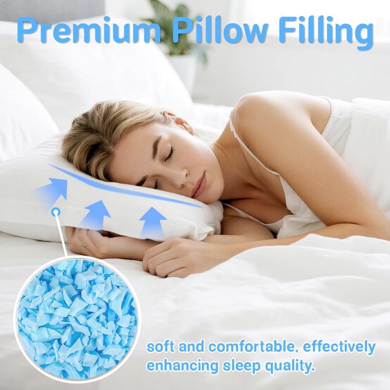RAINFLOW Shredded Memory Foam Filling - 6.35oz Bean Bag Filler,Soft and Convenient Memory Foam Pillow Stuffing for Couch Pillow Cushion Dog Bed Arts Crafts - Image 3
