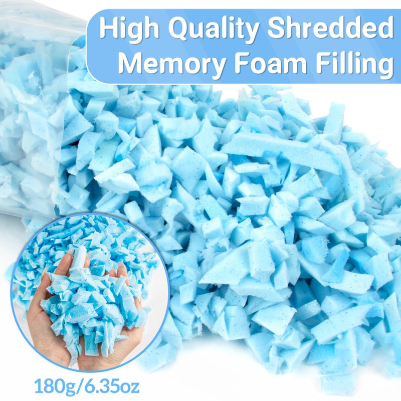 RAINFLOW Shredded Memory Foam Filling - 6.35oz Bean Bag Filler,Soft and Convenient Memory Foam Pillow Stuffing for Couch Pillow Cushion Dog Bed Arts Crafts - Image 4