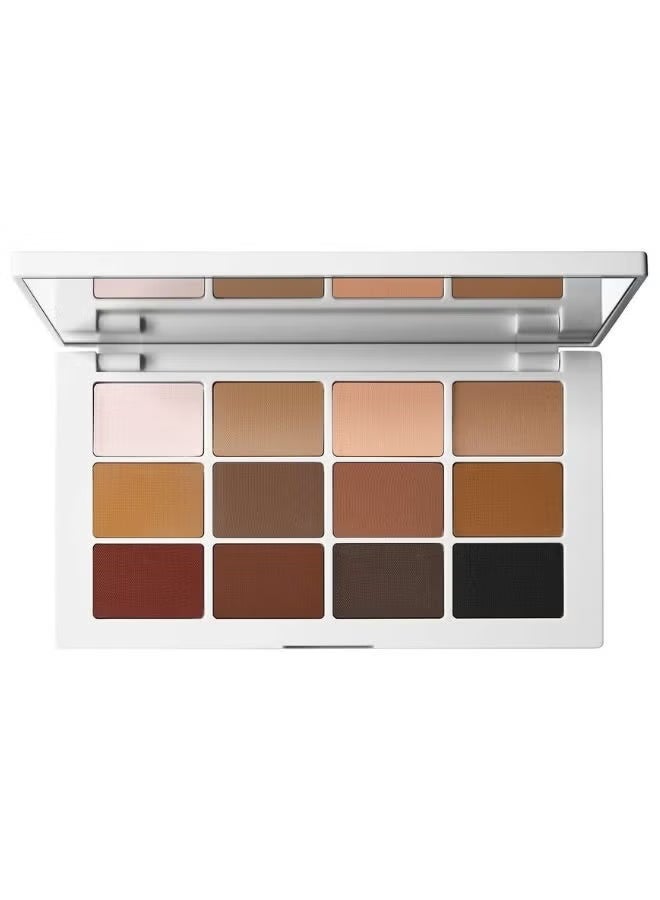 Makeup by Mario Master Mattes Eyeshadow Palette – 12 x 0.03 oz / 1 g | Professional Neutral Matte Eyeshadow Palette - Image 1