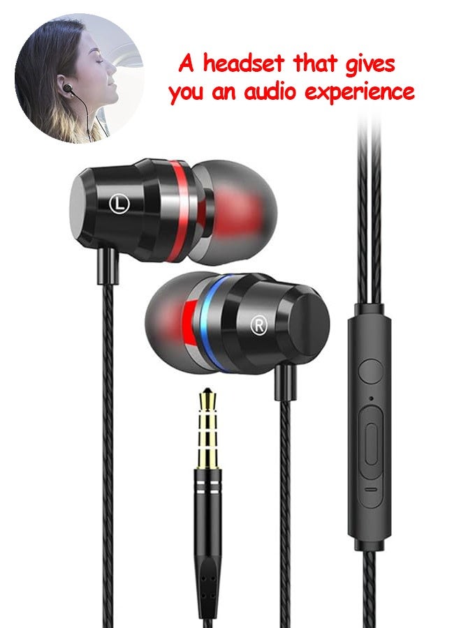 Gecomo Earbuds Wired Earphones with Microphone, in Ear Headphones, 3.5mm in-Ear Earphones, Noise Reduction, for Computer & Phone, Workouts - Image 1