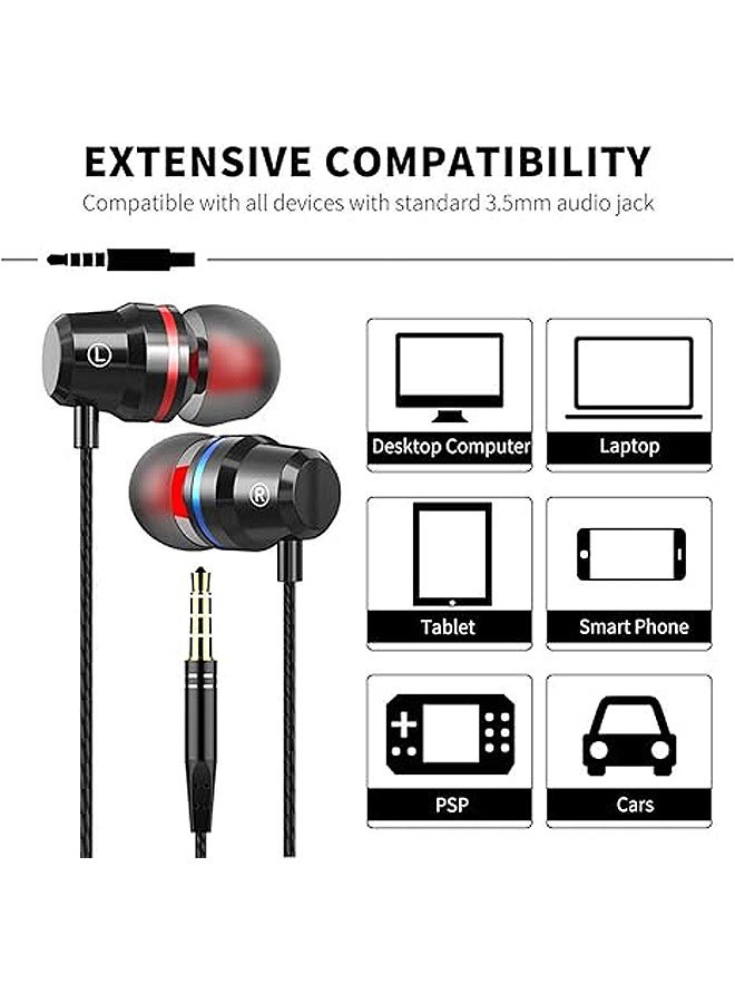 Gecomo Earbuds Wired Earphones with Microphone, in Ear Headphones, 3.5mm in-Ear Earphones, Noise Reduction, for Computer & Phone, Workouts - Image 4