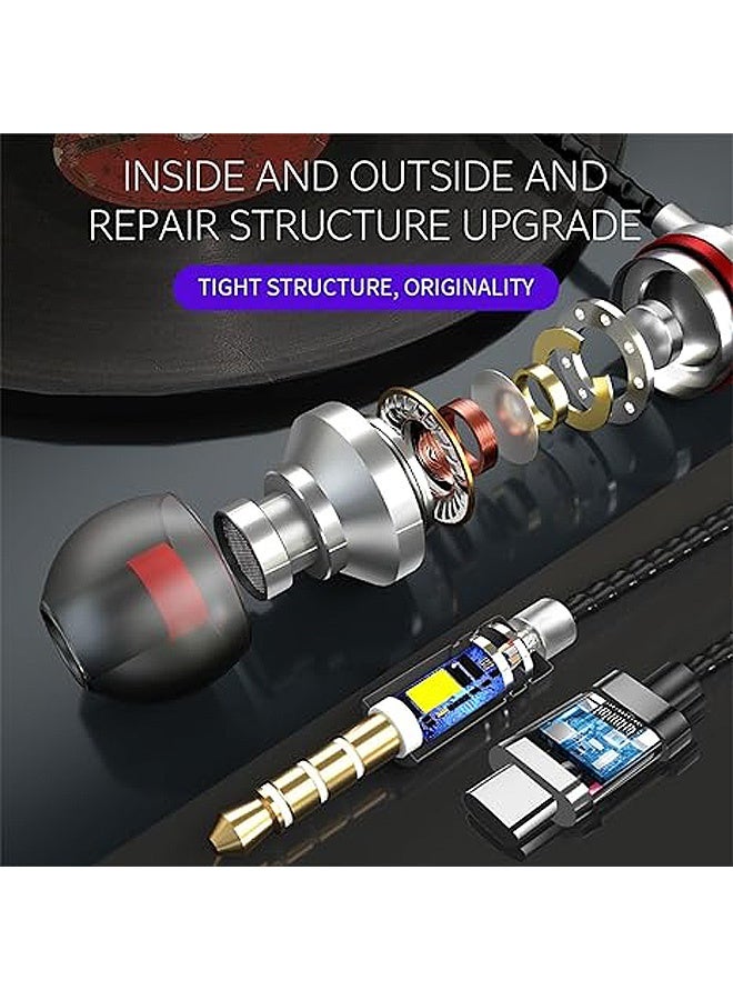 Gecomo Earbuds Wired Earphones with Microphone, in Ear Headphones, 3.5mm in-Ear Earphones, Noise Reduction, for Computer & Phone, Workouts - Image 3