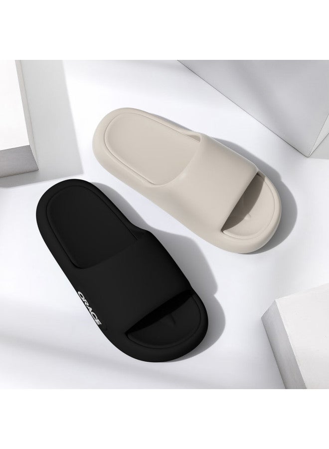 Grace Men'S Summer Home Slippers Eva Thick Bottom Bathroom Shower Anti-Slip Anti-Odor Soft Elastic Cool Slippers - Image 4