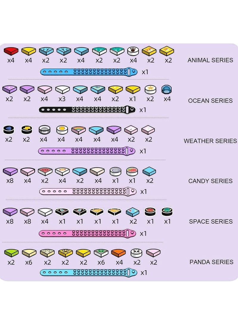 Zikra Bracelets, 6PCS Kids Building Blocks Dots Bracelets, DIY Creative Craft Bracelet Making Kit for Kids, Friendship Bracelets, Dots Construction Toys Kit for Girls Boys, Random Color - Image 3